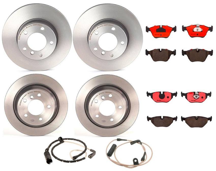 BMW Brembo Brake Kit Pads & Rotors Front and Rear (296mm/298mm